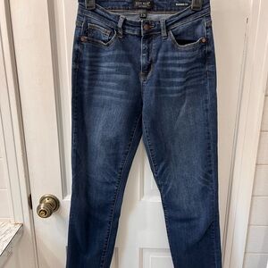 Judy Blue Women's Deep Blue Boyfriend Straight Leg Jeans